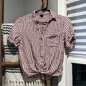 Eddie Bauer button up stripped shirt